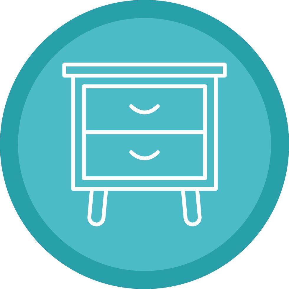 Side Table Line Multi Circle Icon vector