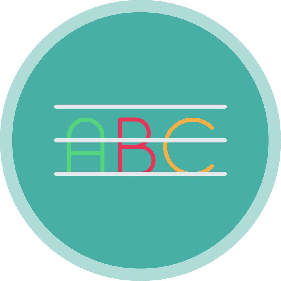 Alphabet Flat Multi Circle Icon vector