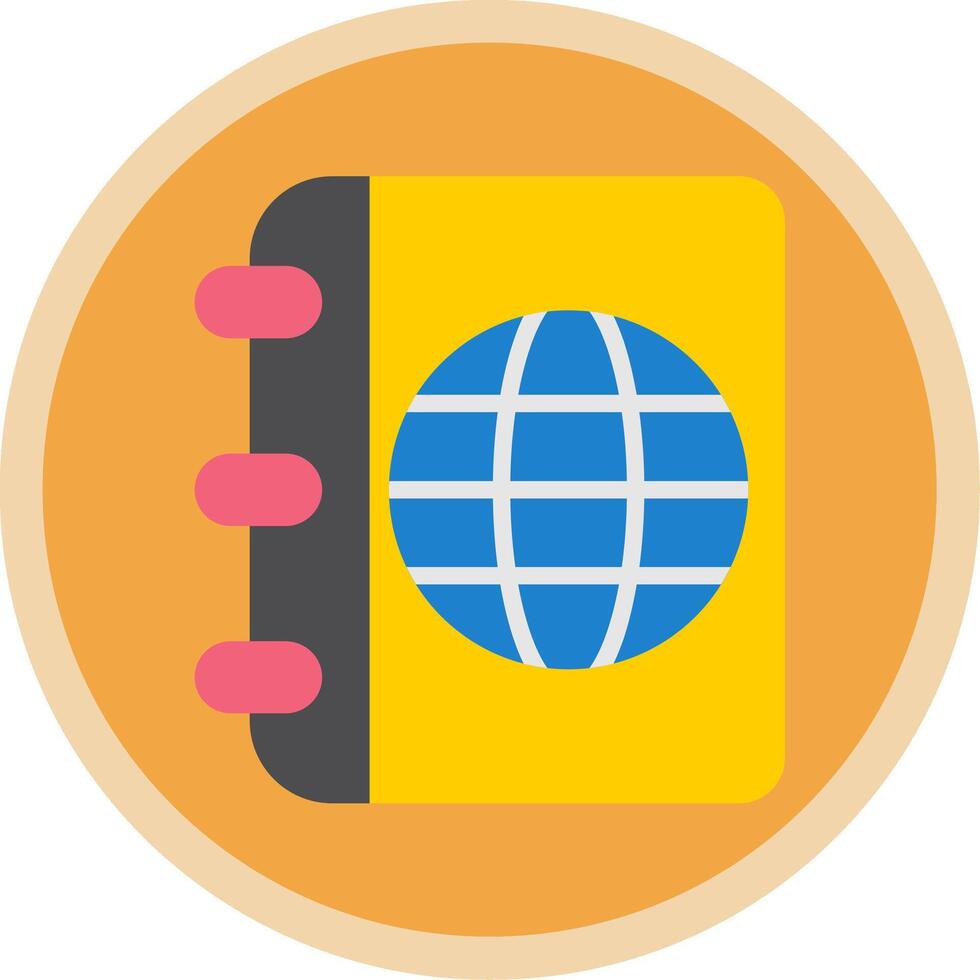 Travel Guide Flat Multi Circle Icon vector
