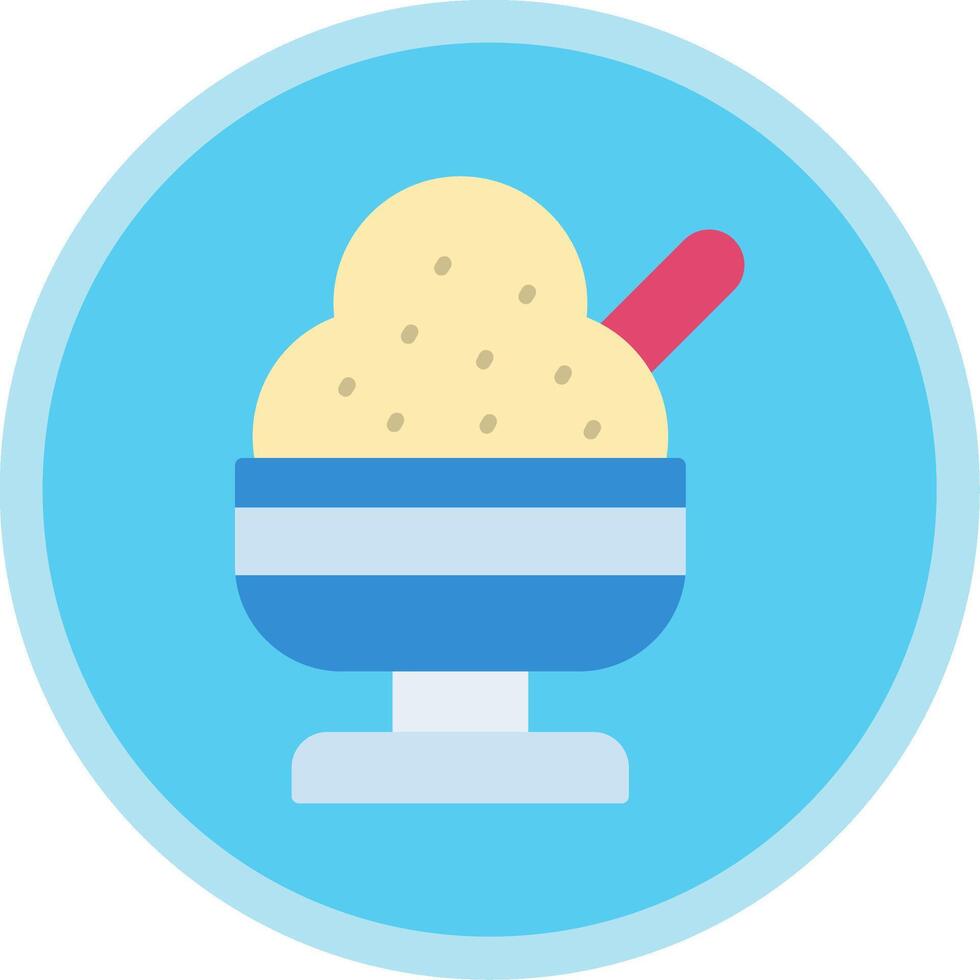 Ice Cream Flat Multi Circle Icon vector