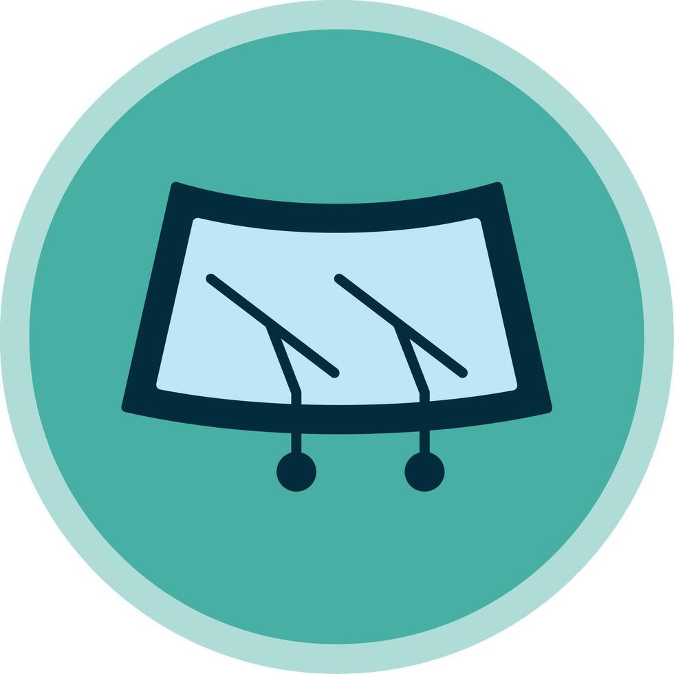 Windscreen Flat Multi Circle Icon vector