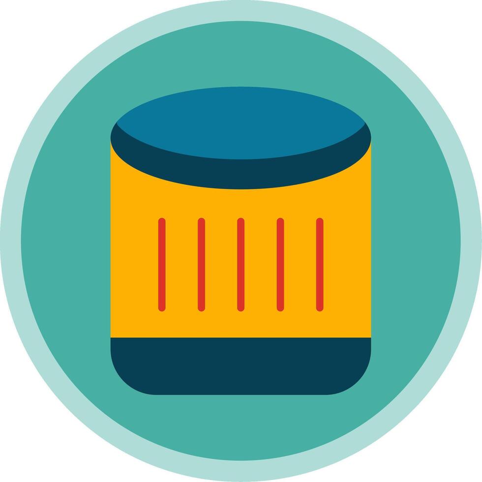 Oil Filter Flat Multi Circle Icon vector