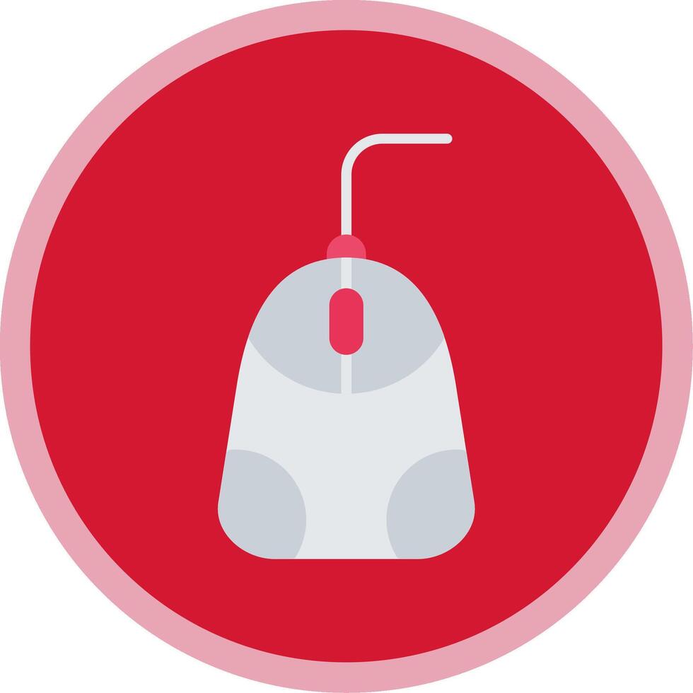 Mouse Flat Multi Circle Icon vector