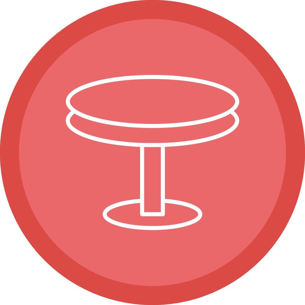 Round Table Line Multi Circle Icon vector
