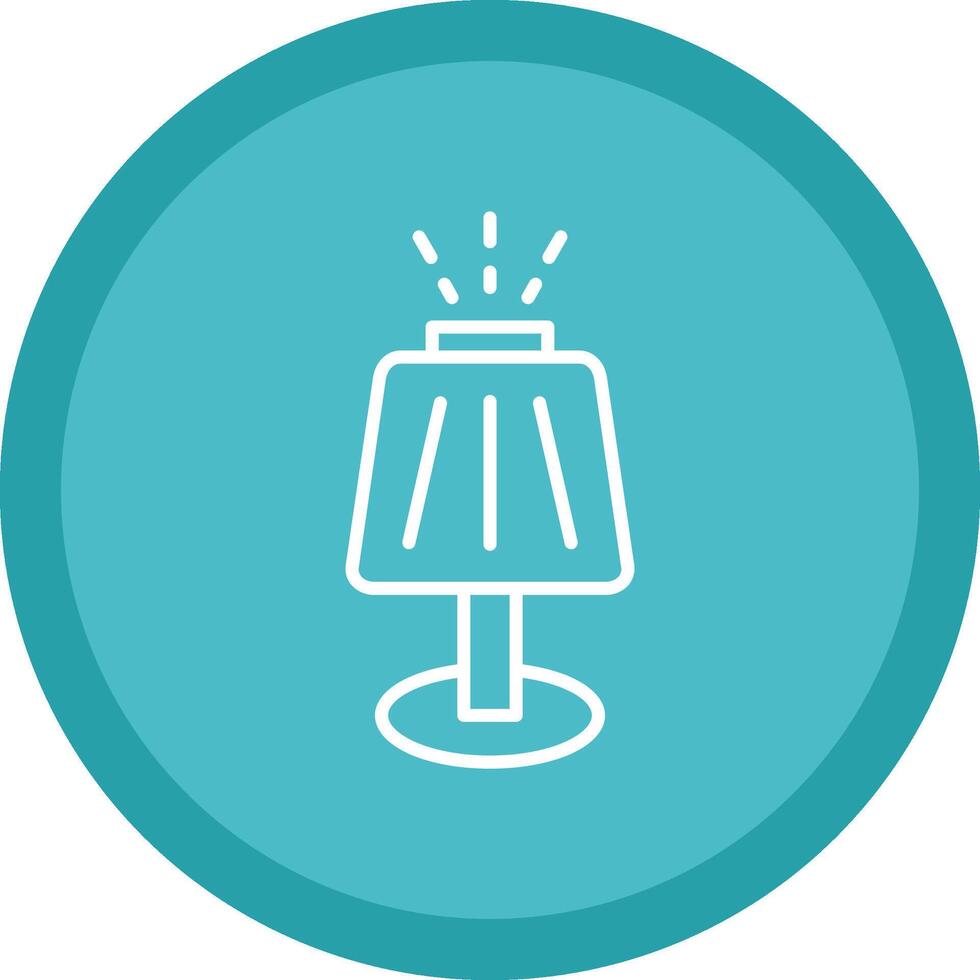Table Lamp Line Multi Circle Icon vector