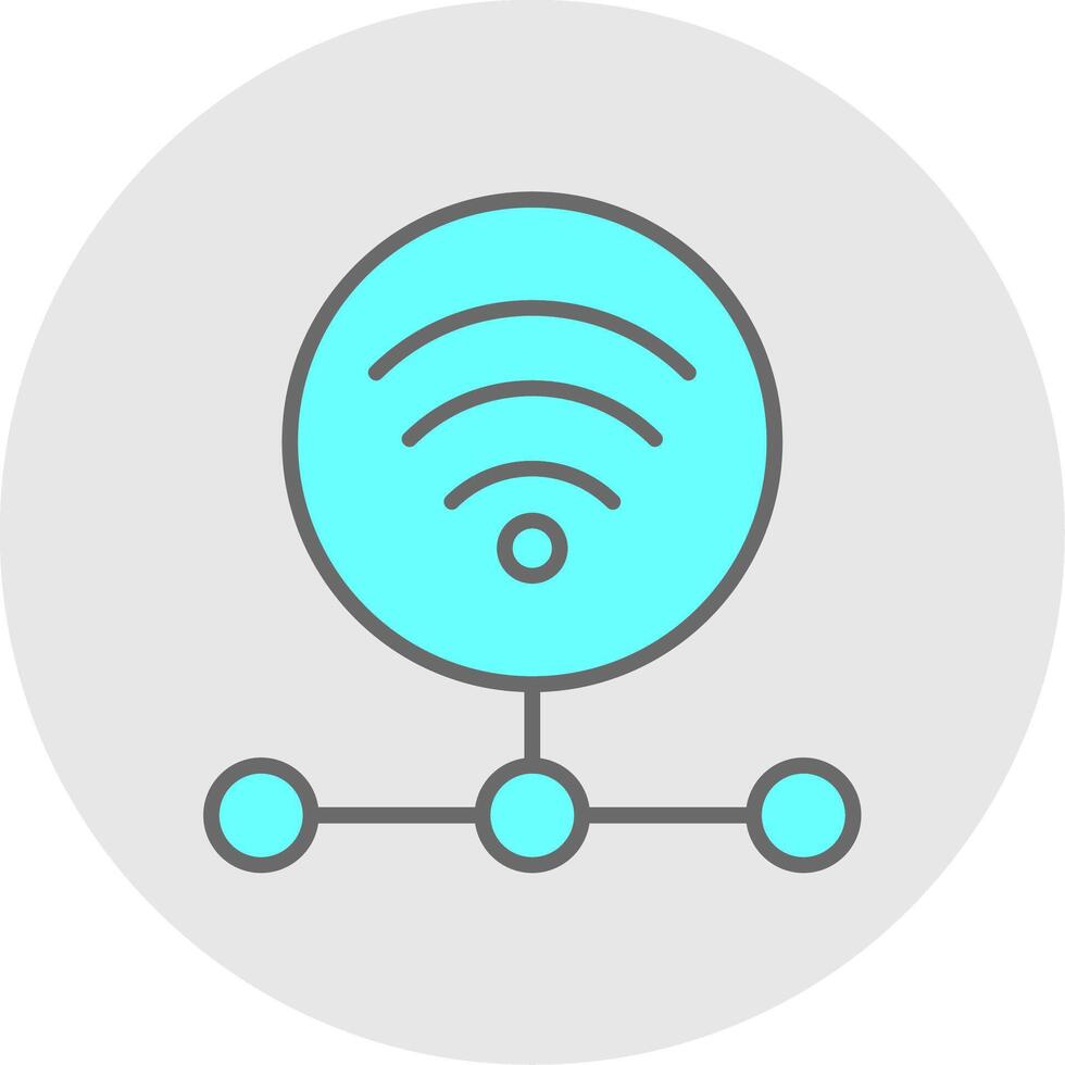 Internet Connection Line Filled Light Icon vector