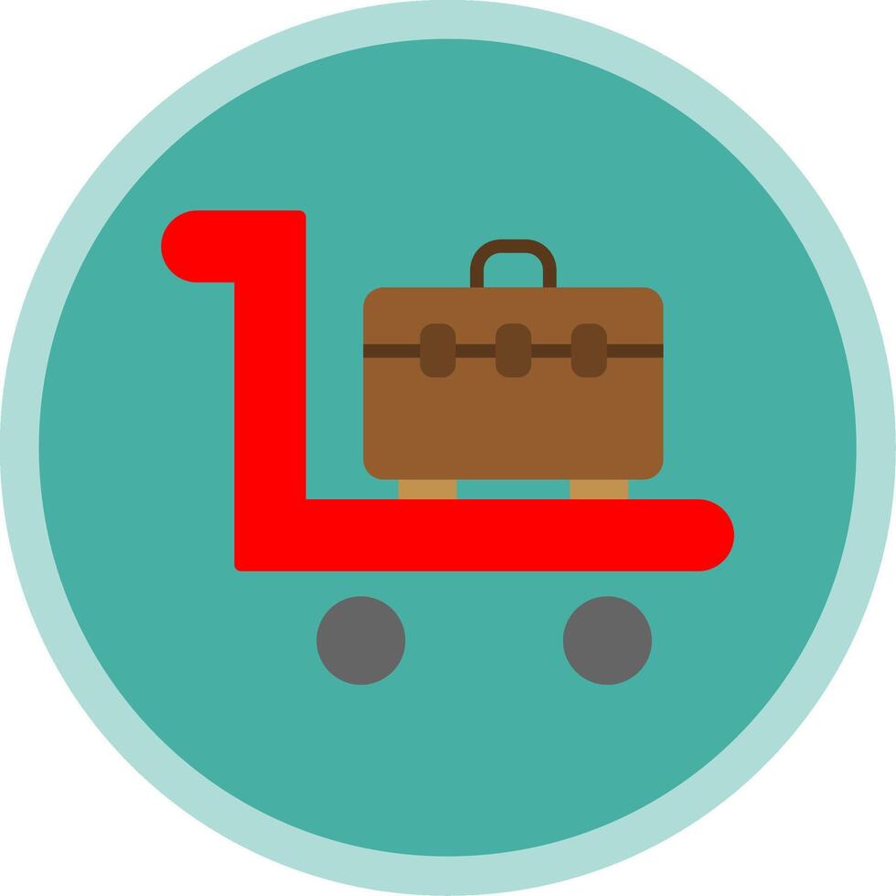 Trolley Flat Multi Circle Icon vector