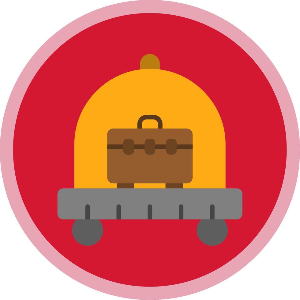 Cart Flat Multi Circle Icon vector