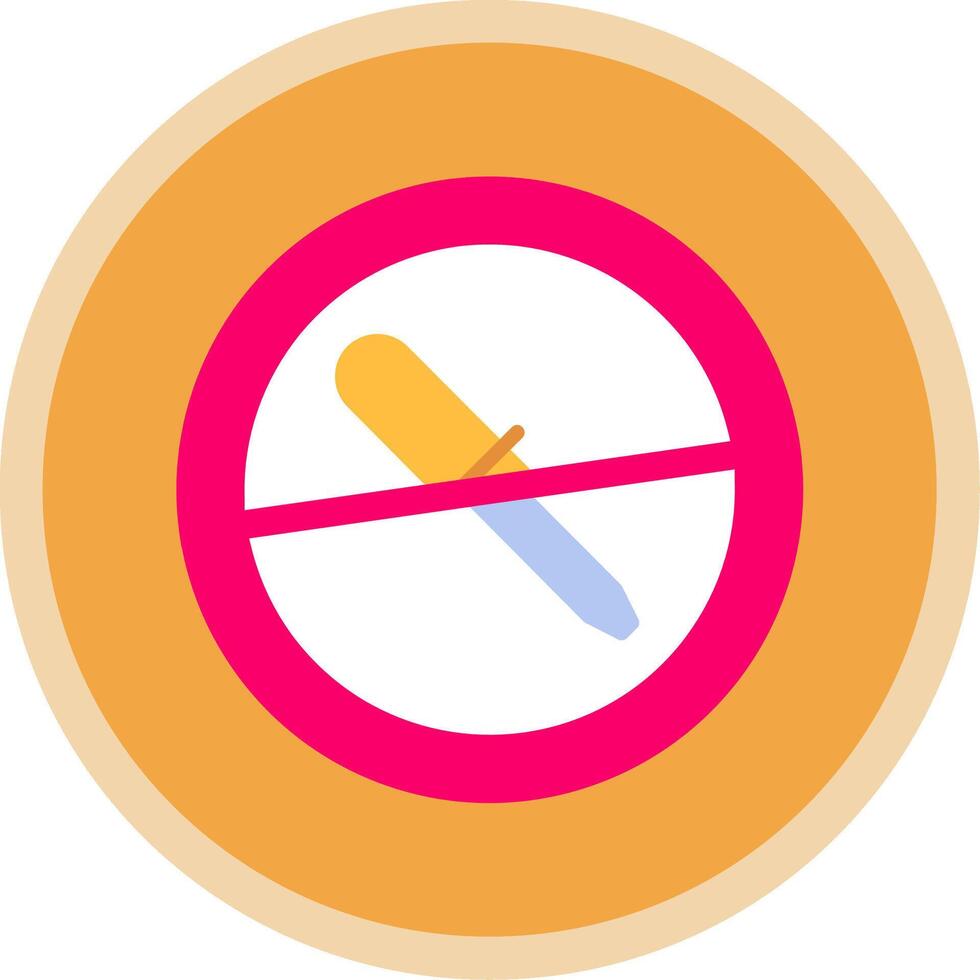 No Screwdriver Flat Multi Circle Icon vector