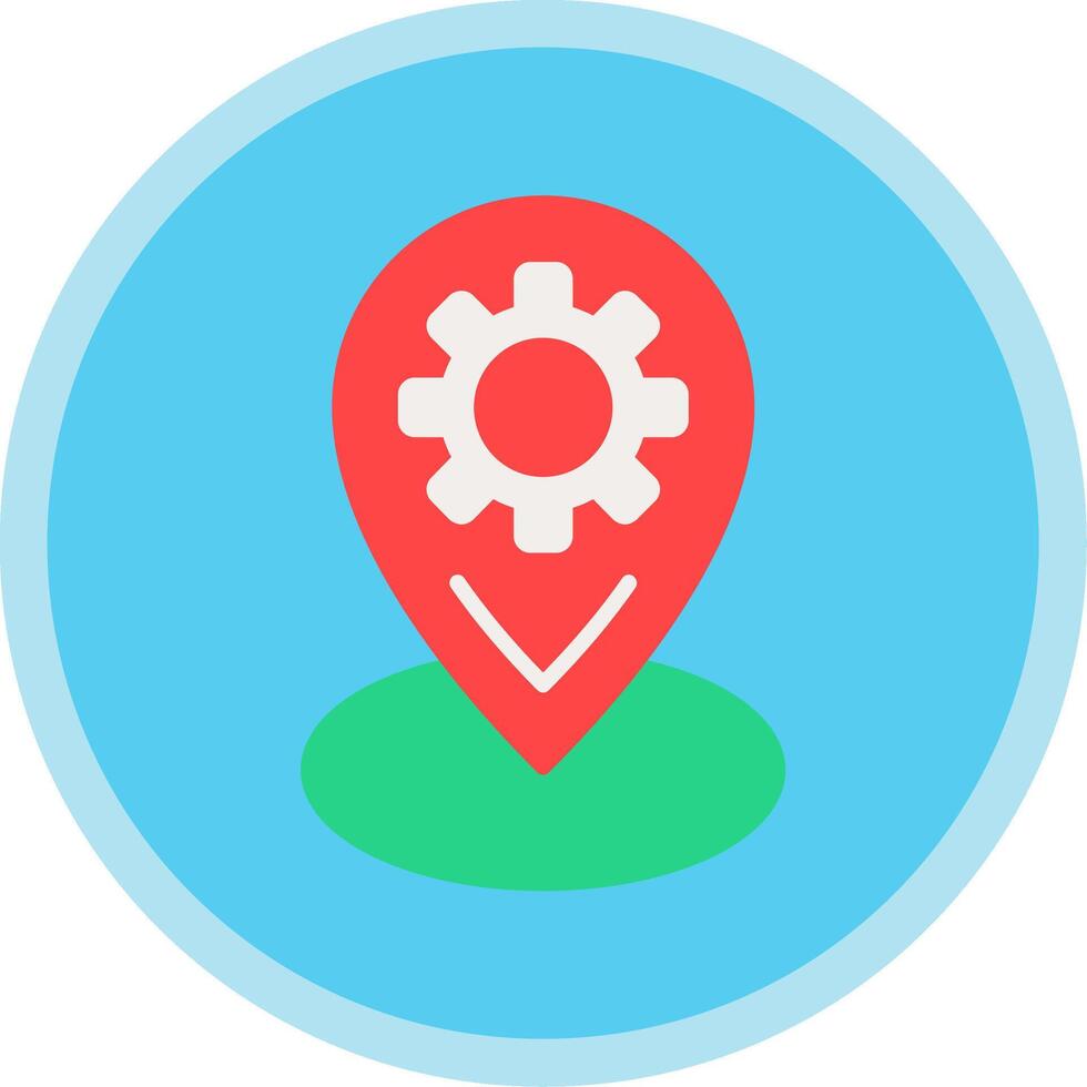 Location Flat Multi Circle Icon vector