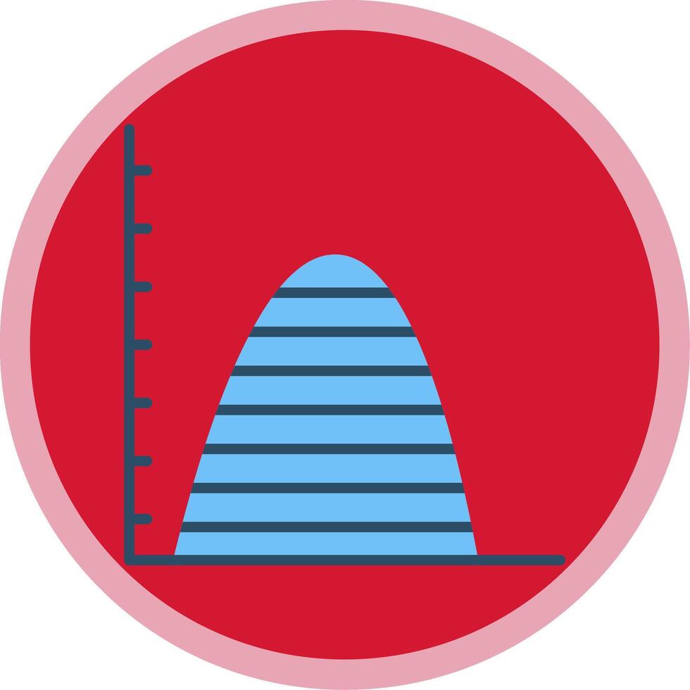 Levels Flat Multi Circle Icon vector