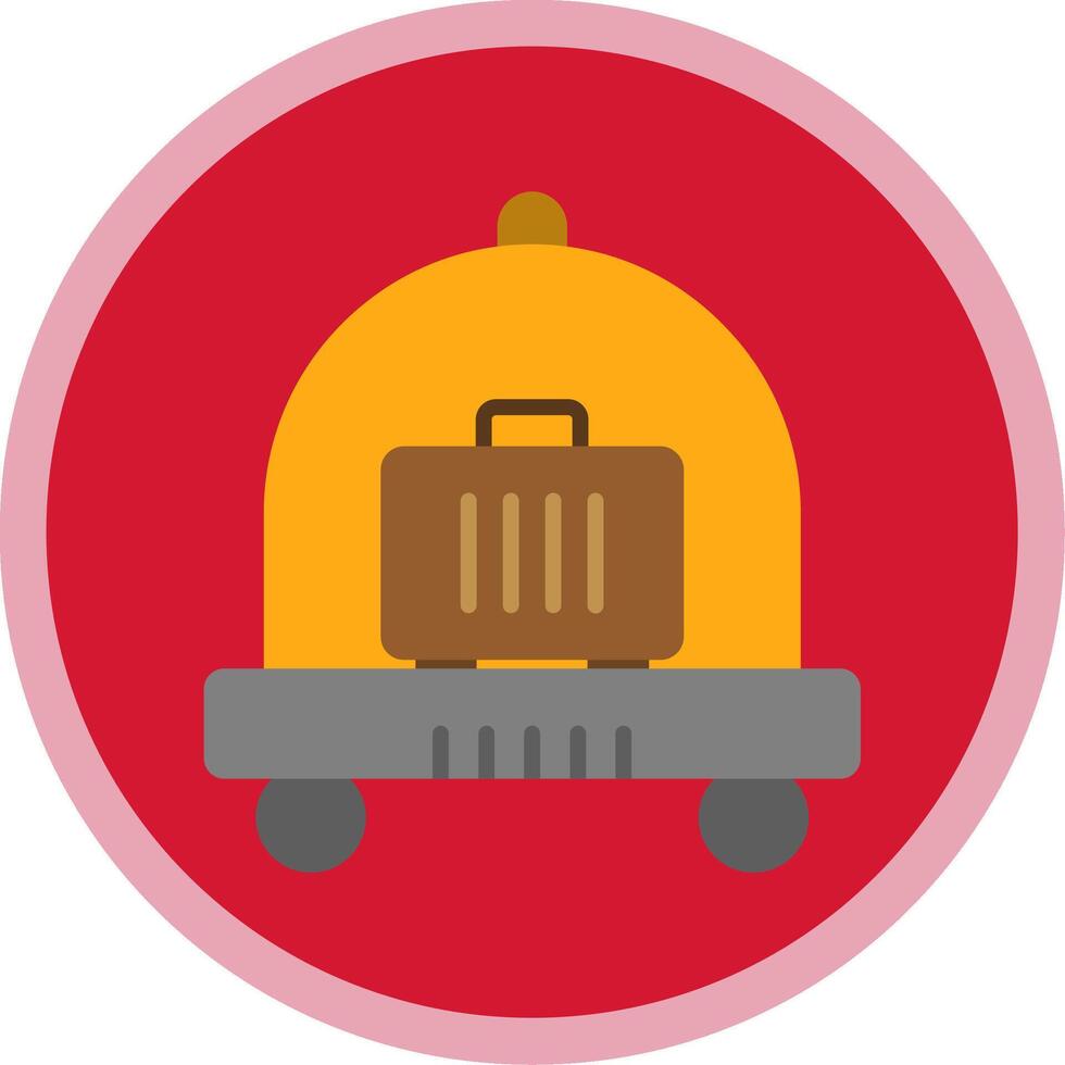 Cart Flat Multi Circle Icon vector