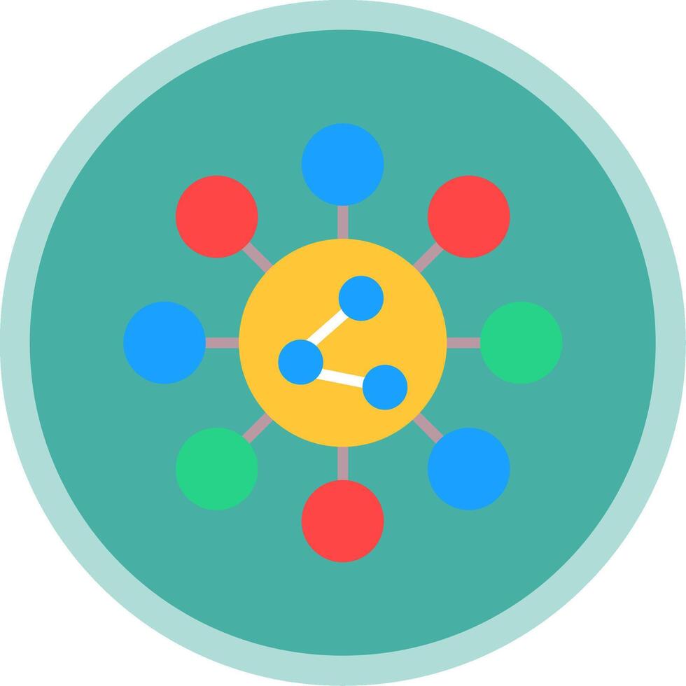 Share Flat Multi Circle Icon vector
