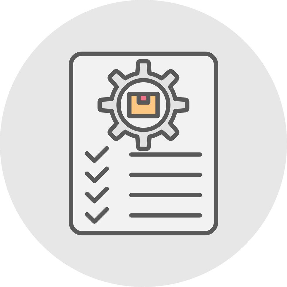 Inventory Management Line Filled Light Icon vector