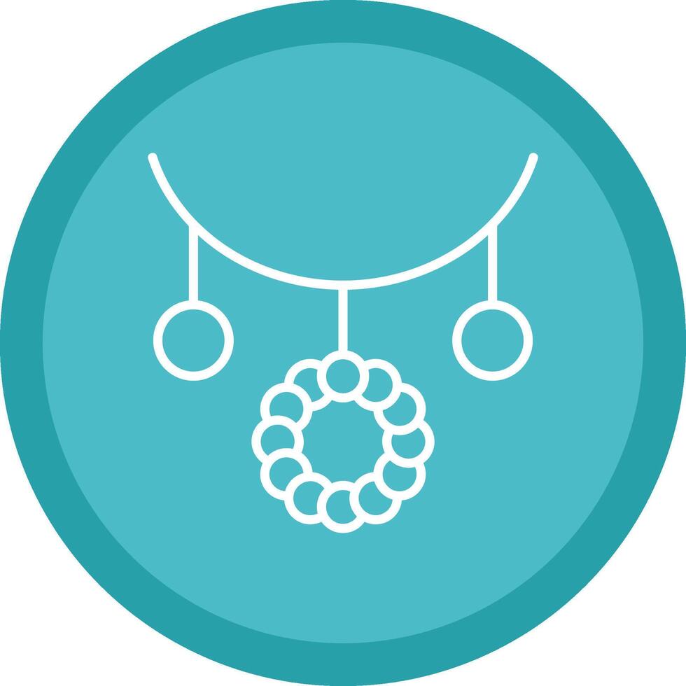 Necklace Line Multi Circle Icon vector