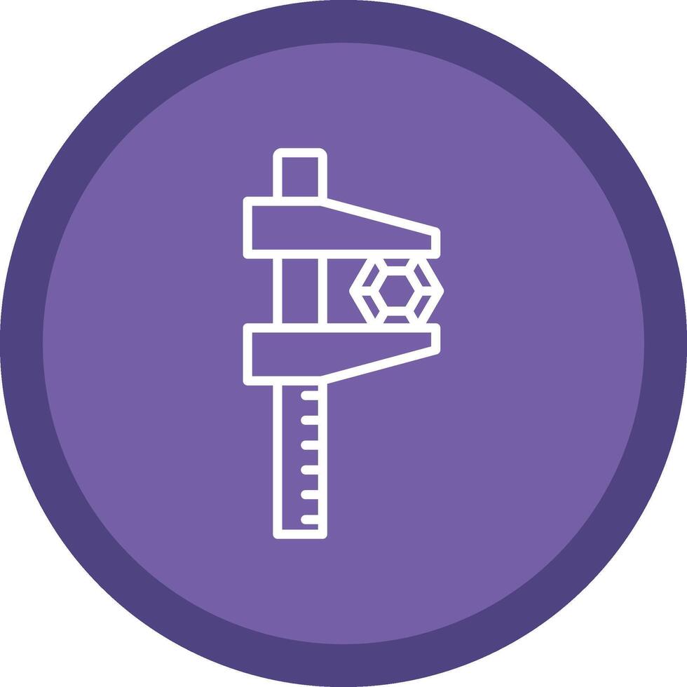 Caliper Line Multi Circle Icon vector