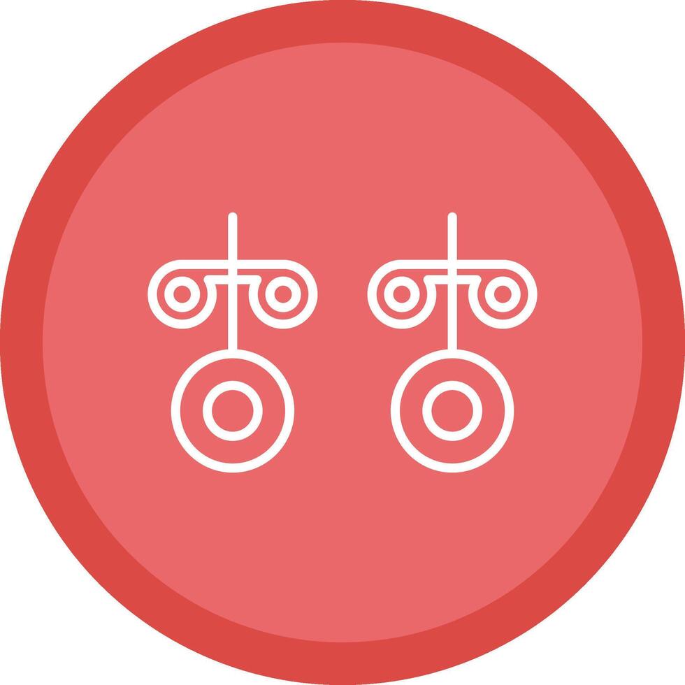 Stud Earrings Line Multi Circle Icon vector