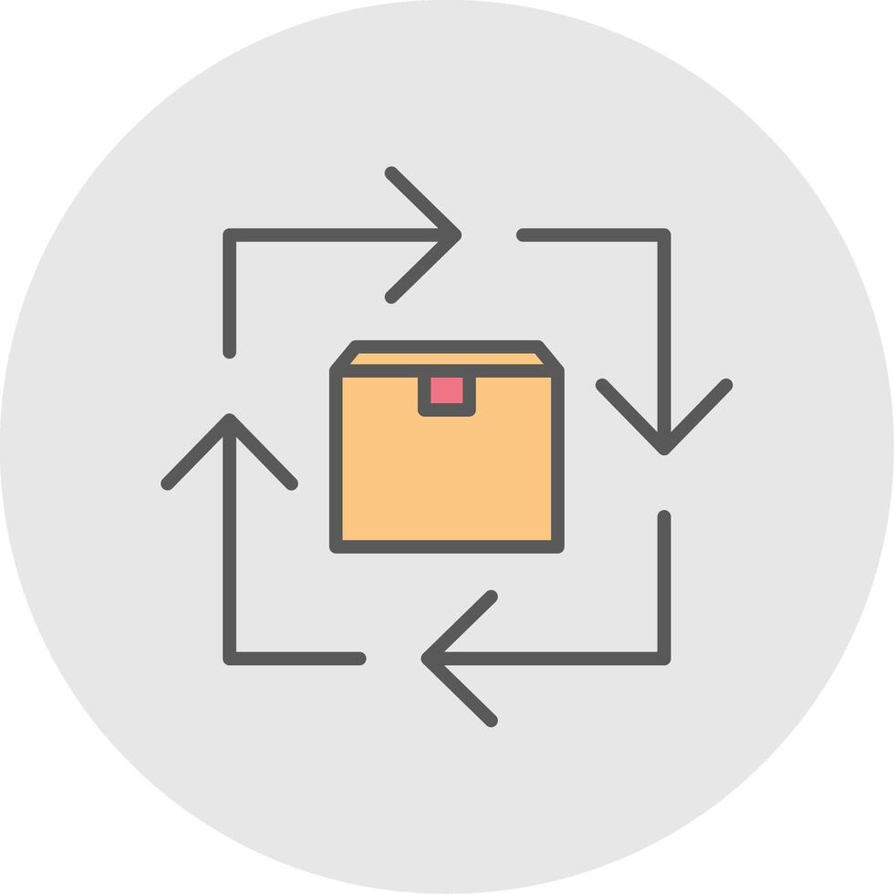Commodity Turnover Line Filled Light Icon vector