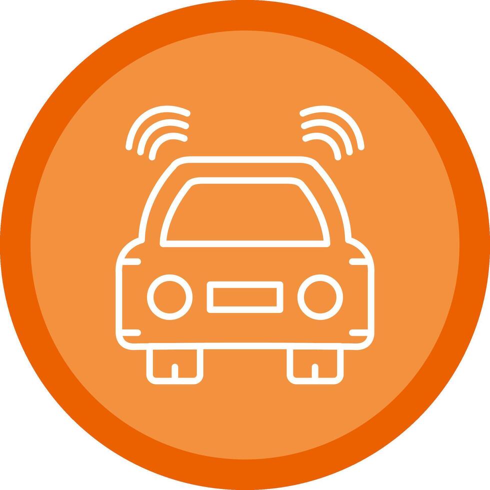 Car Line Multi Circle Icon vector