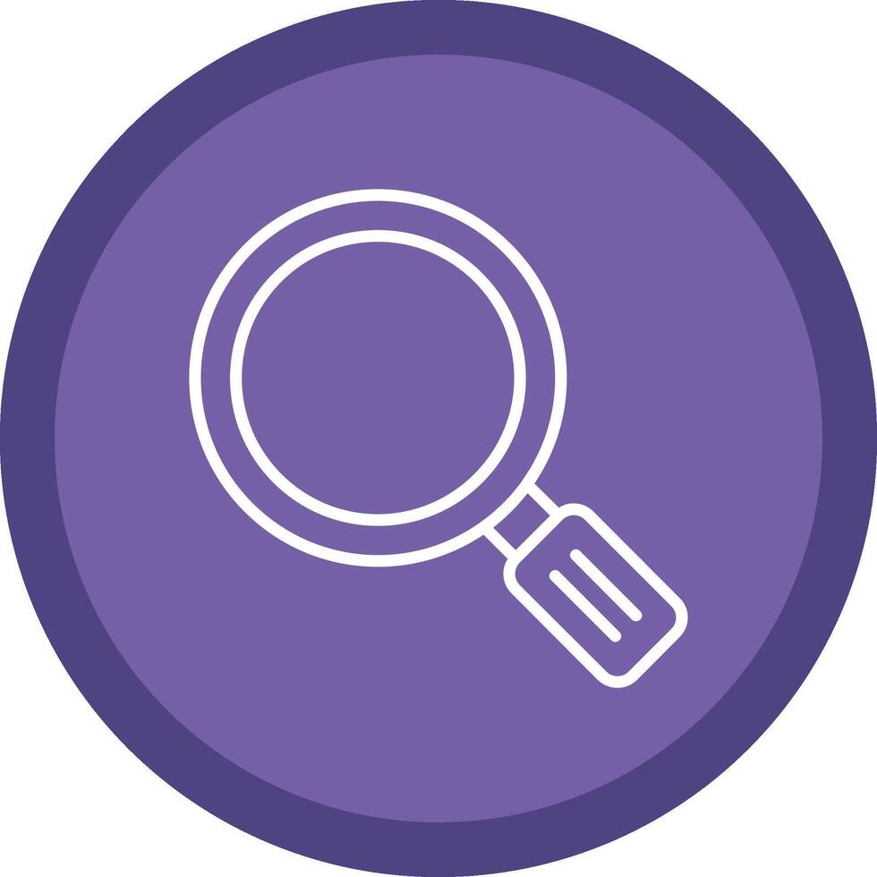 Magnifying Glass Line Multi Circle Icon vector