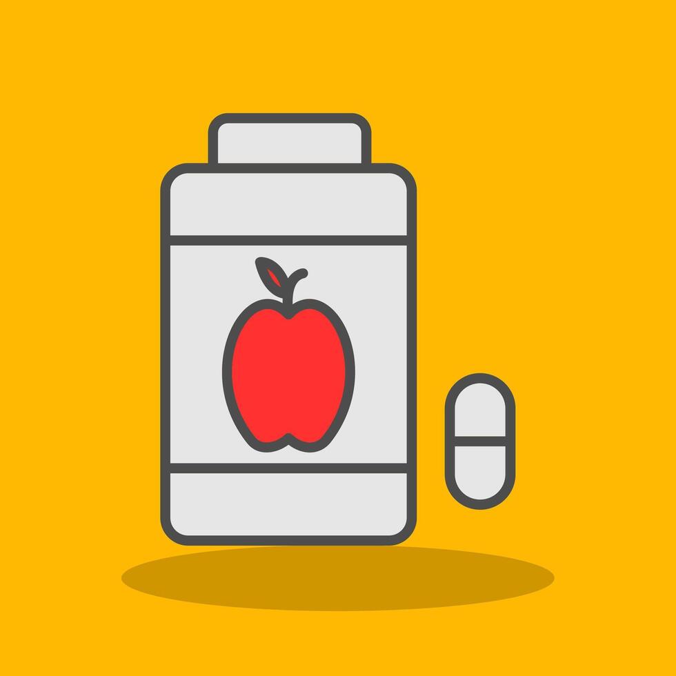 Vitamins Filled Shadow Icon vector