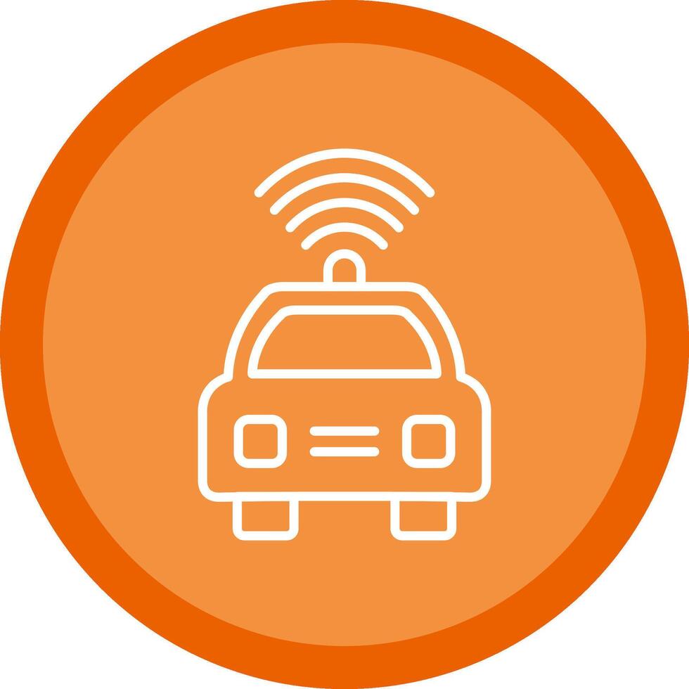 Car Line Multi Circle Icon vector