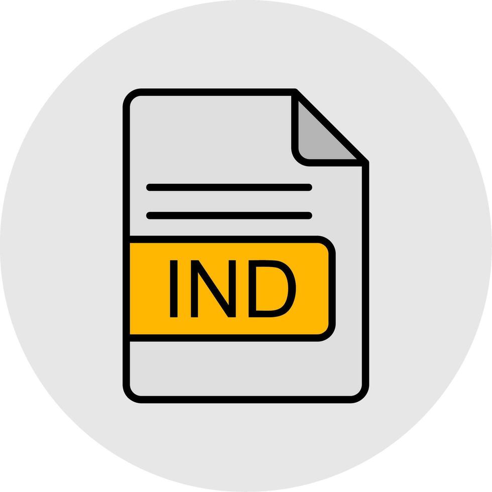 Indiana archivo formato línea lleno ligero icono vector