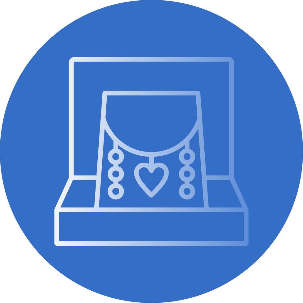 Necklace Flat Bubble Icon vector