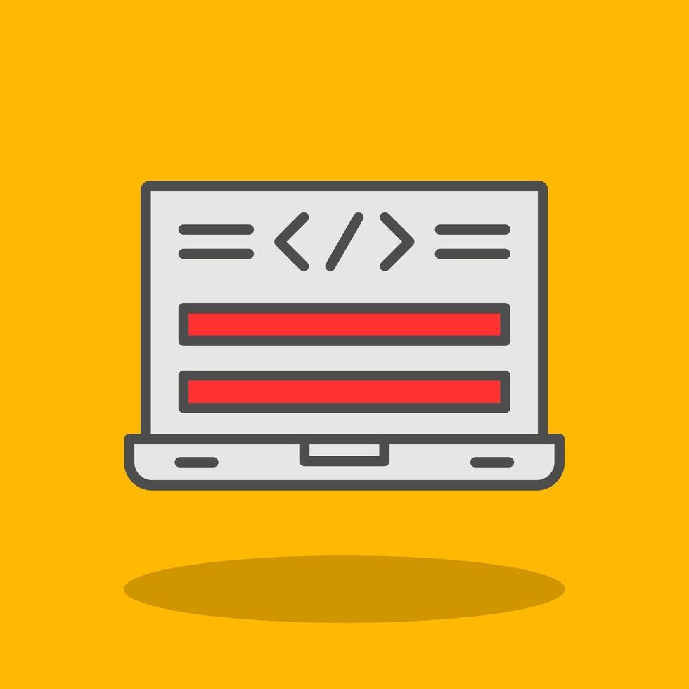 Html Code Filled Shadow Icon 44122065 Vector Art at Vecteezy