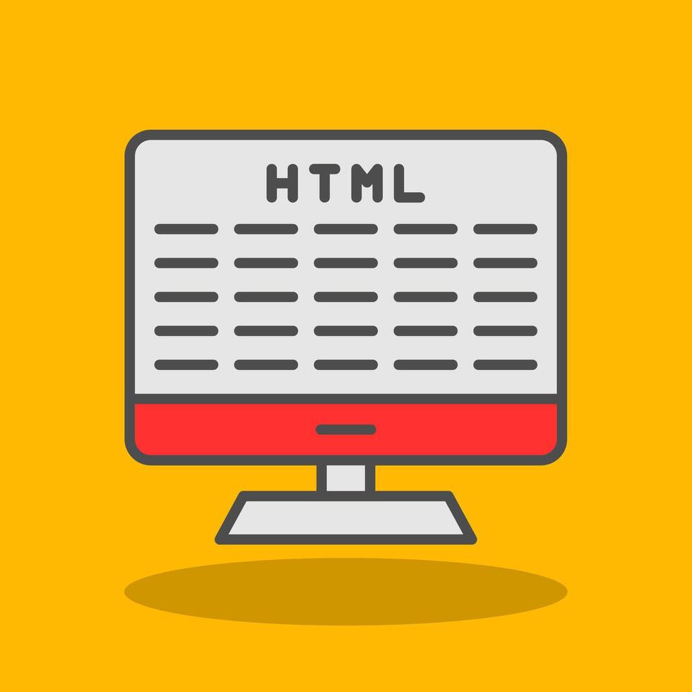 Web Development Filled Shadow Icon vector