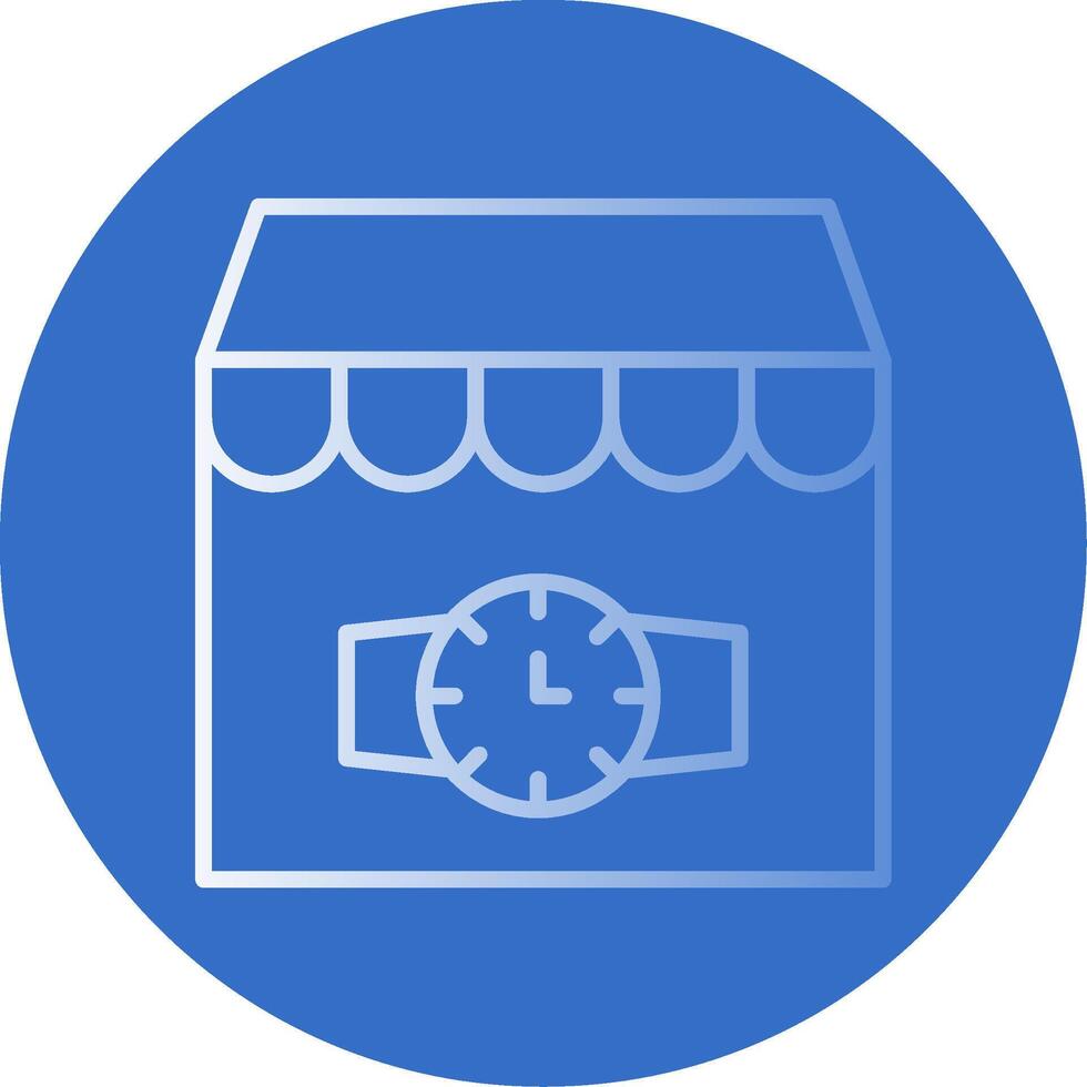 Watch Shop Flat Bubble Icon vector