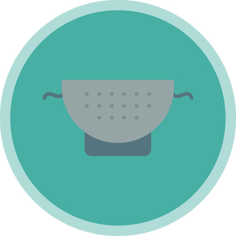 Strainer Flat Multi Circle Icon vector