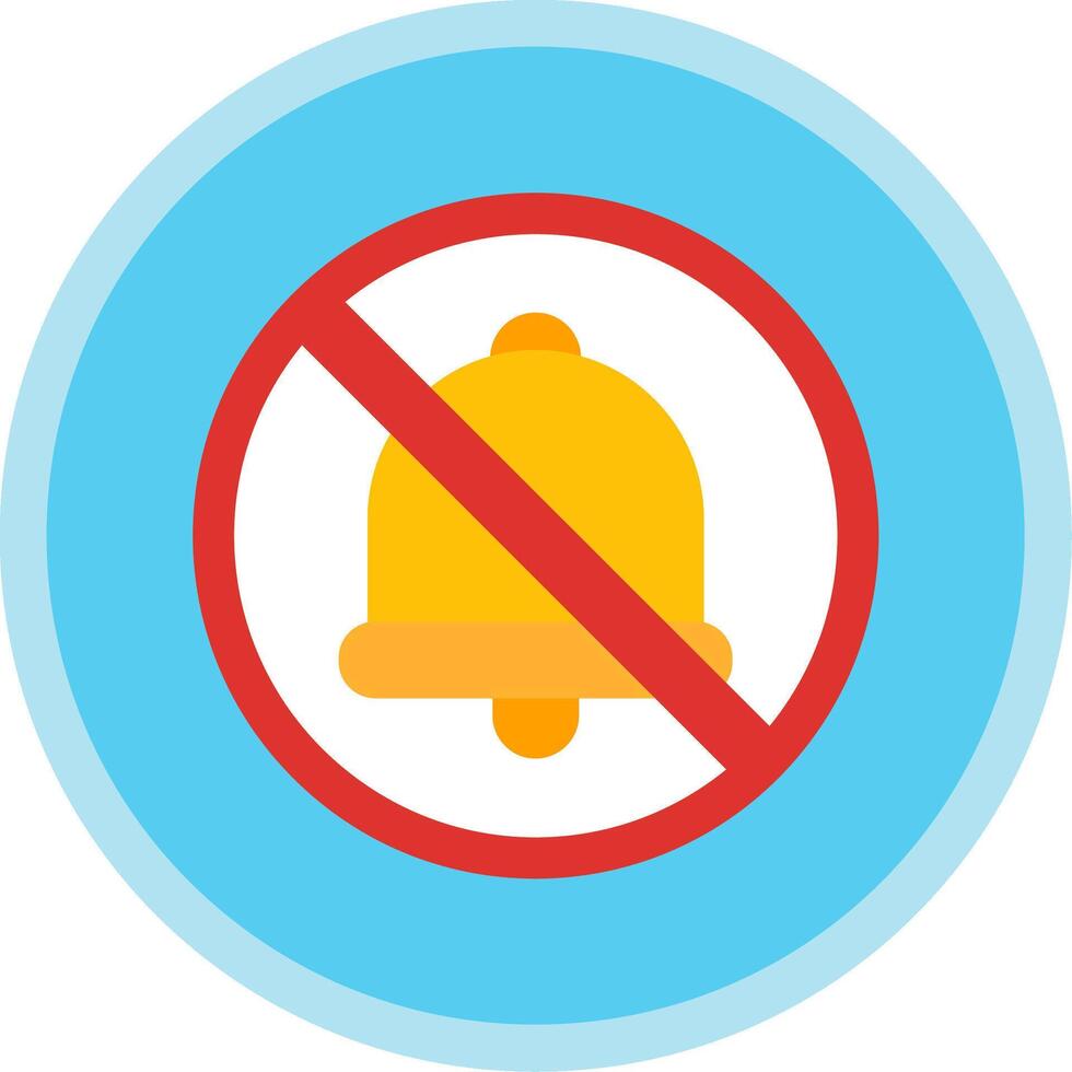 Prohibited Sign Flat Multi Circle Icon vector