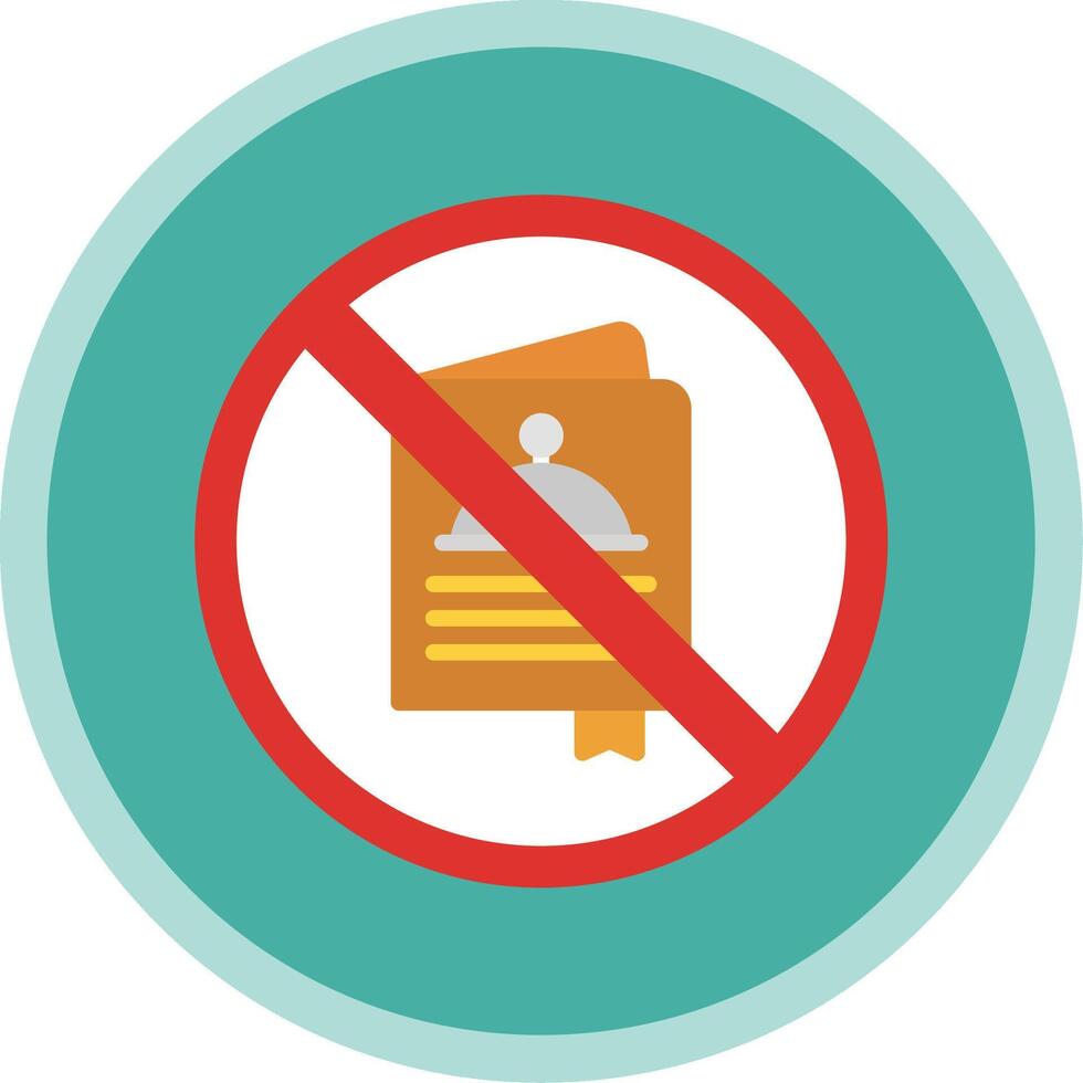 Prohibited Sign Flat Multi Circle Icon vector