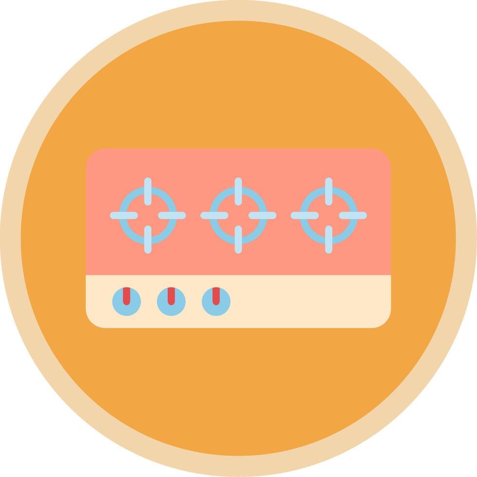 Hob Flat Multi Circle Icon vector