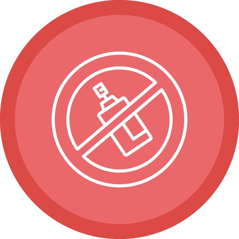 No Aerosol Line Multi Circle Icon vector