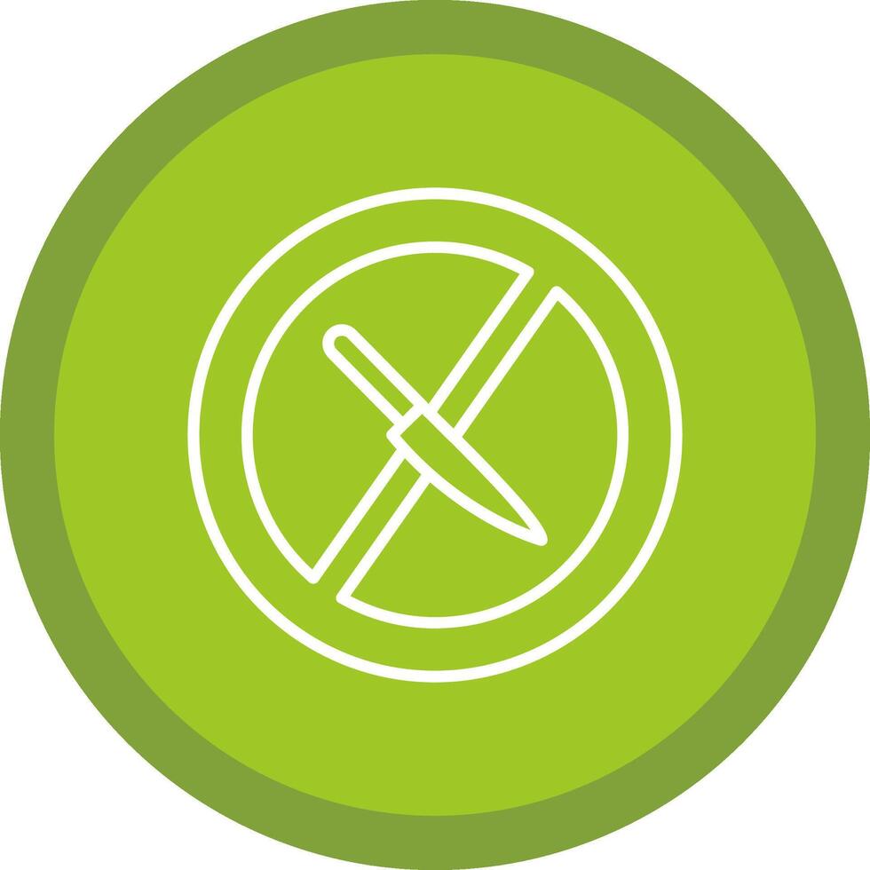 No Knife Line Multi Circle Icon vector