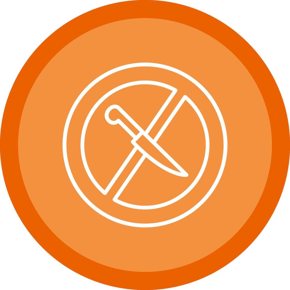 No Knife Line Multi Circle Icon vector