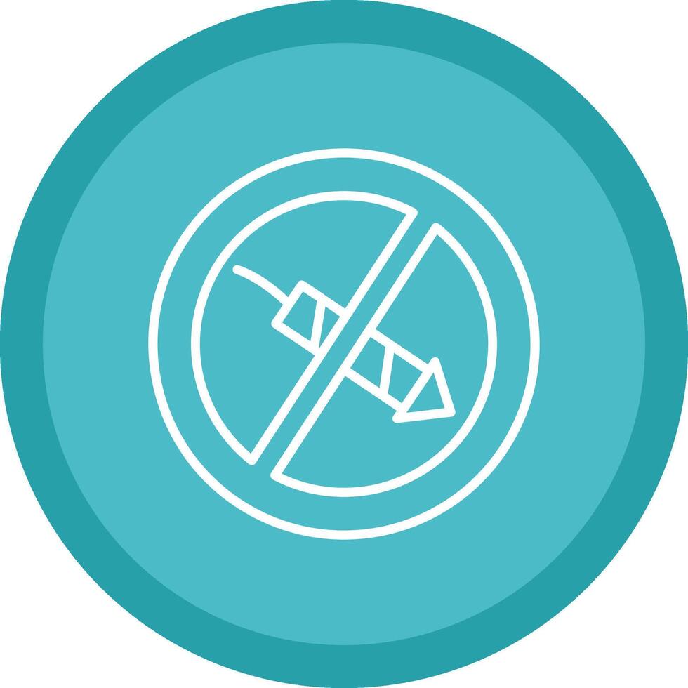 No Firework Line Multi Circle Icon vector
