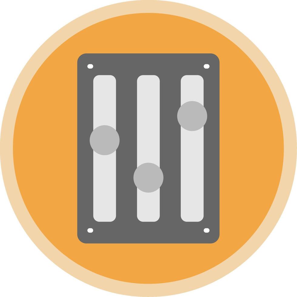 Music Adjust Flat Multi Circle Icon vector