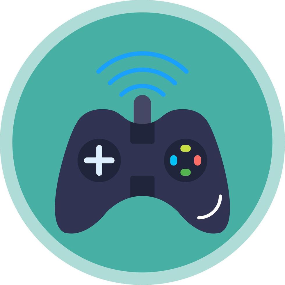 Gaming Flat Multi Circle Icon vector
