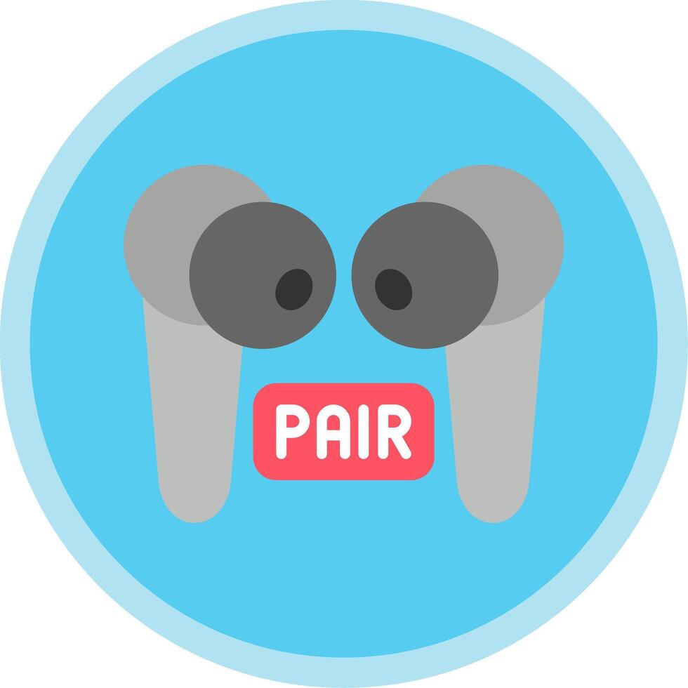 Pairing Flat Multi Circle Icon vector