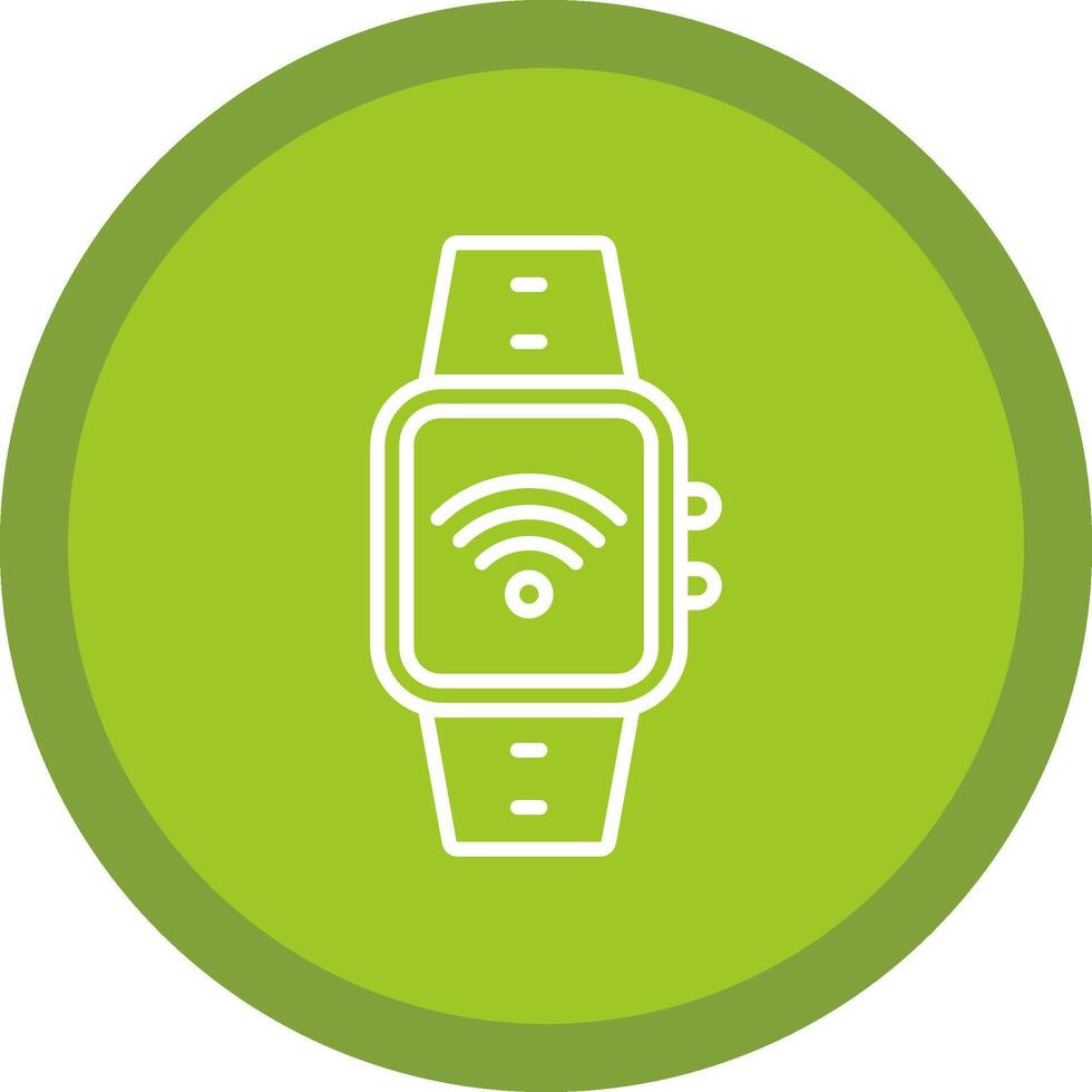 Wi-fi Line Multi Circle Icon vector