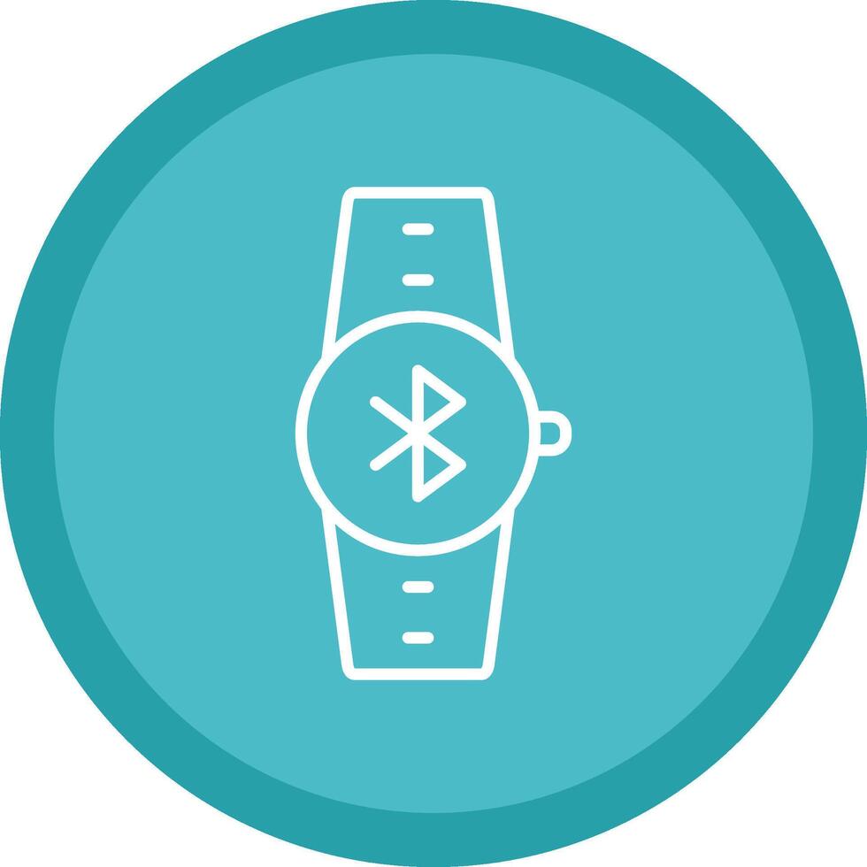 Bluetooth Line Multi Circle Icon vector