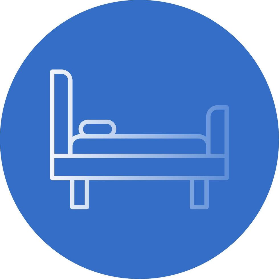 Bed Flat Bubble Icon vector
