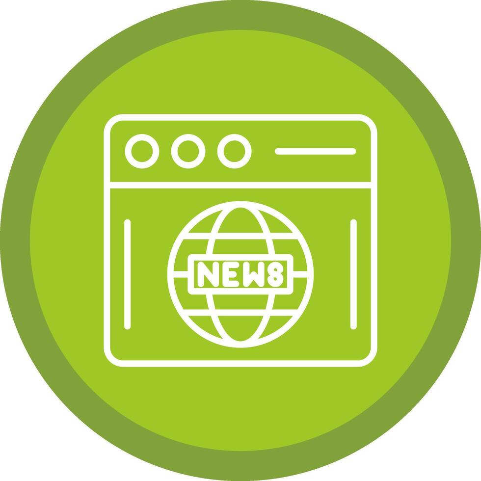 Breaking News Line Multi Circle Icon vector