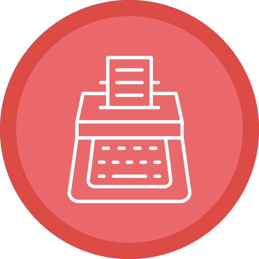 Typewriter Line Multi Circle Icon vector