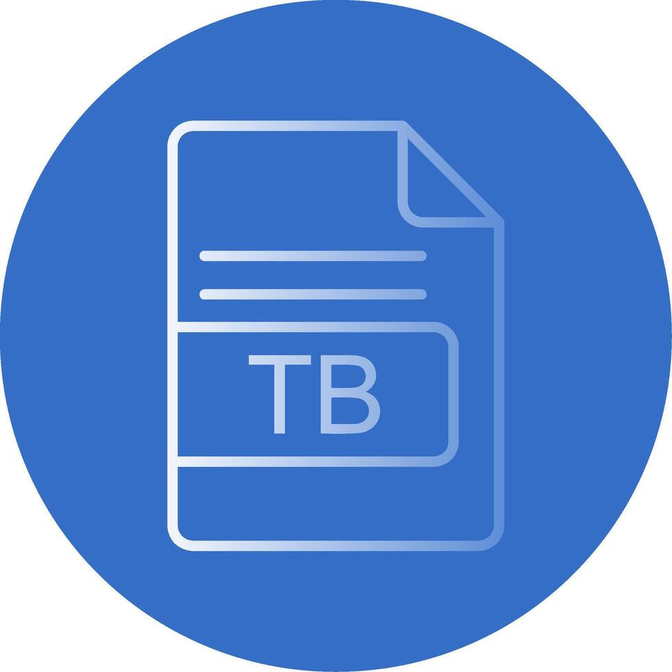 TB File Format Flat Bubble Icon vector