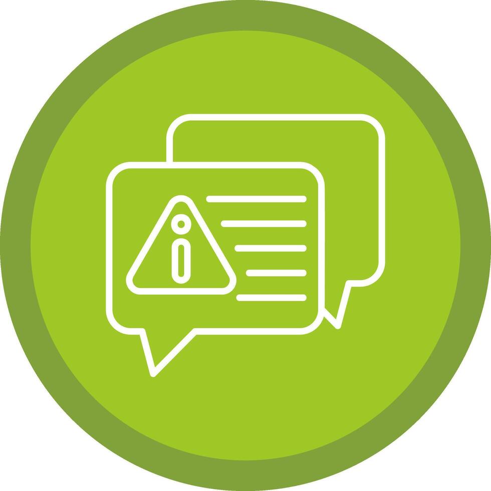Error Message Line Multi Circle Icon vector