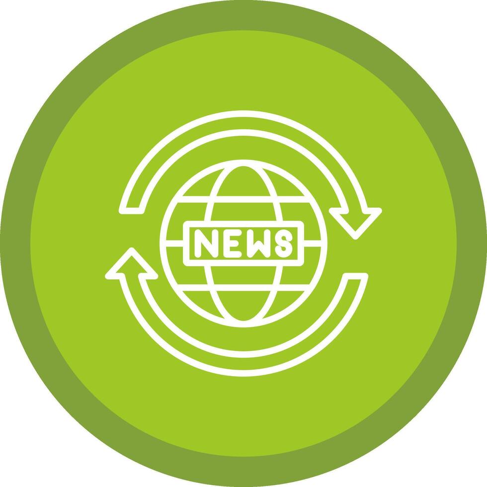 News Report Line Multi Circle Icon vector